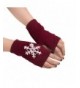 Colorido Christmas Embroidery Snowflakes Fingerless