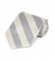 Silver and Ivory Striped Tie