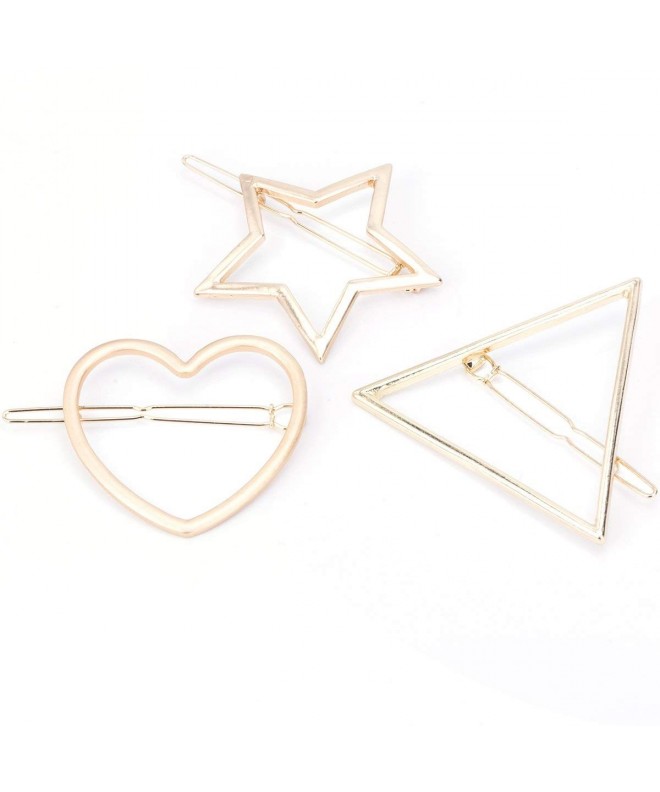 Gold Star Heart Triangle Clips