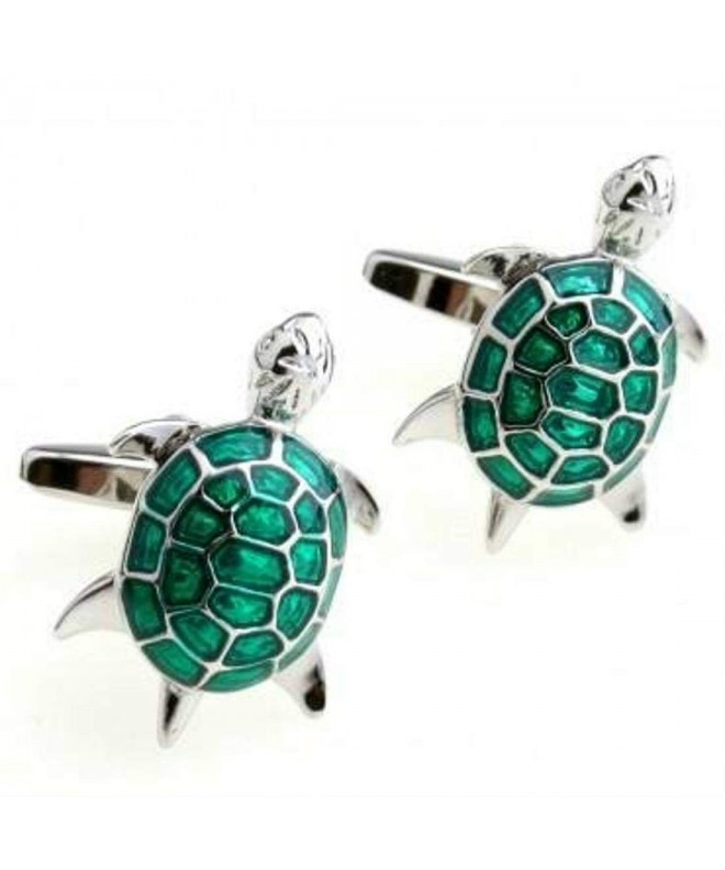 Scott Berget Turtle Cufflinks Emerald