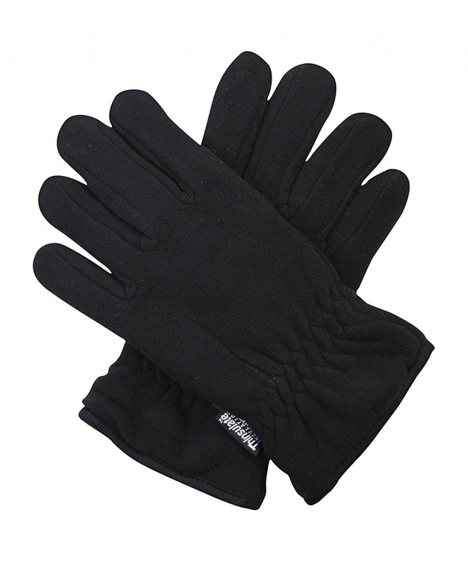 40g Thermal Fleece Winter Gloves for Men - One Size Fits All - Black ...