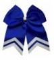 Royal Softball Hair White Glitter