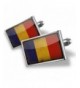 NEONBLOND Cufflinks Romania Flag vintage